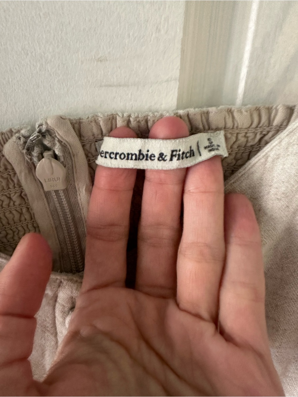 Abercrombie & Fitch Linen Tie-Strap Mini Dress - Picture 5 of 7